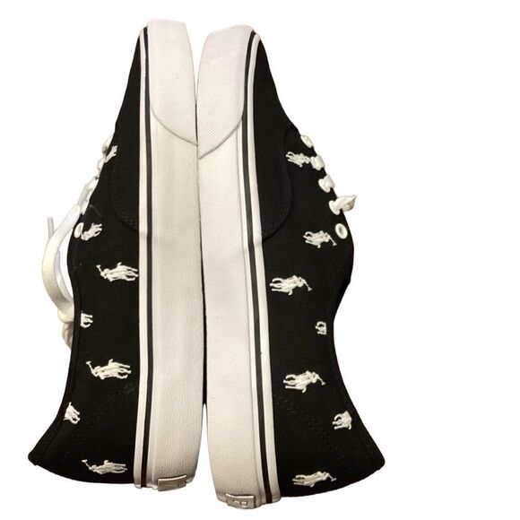 NEW Polo Ralph Lauren Men's All Over Pony Player Keaton Sneakers in Black Sz 8.5 - Picture 12 of 12